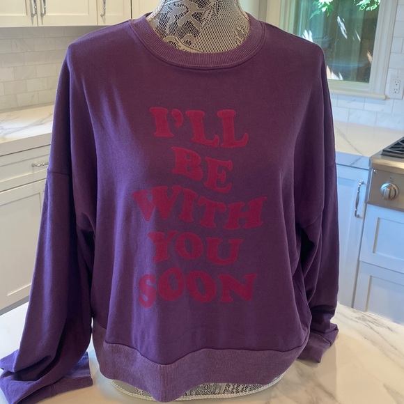 Wildfox Tops - Wild Fox | I'l be with you Soon | Purple Sweatshirt | Size Small
